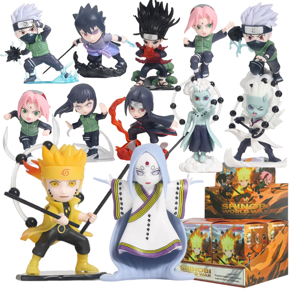Model Kit Naruto - Figurine modèle Anime Naruto Blind Box,