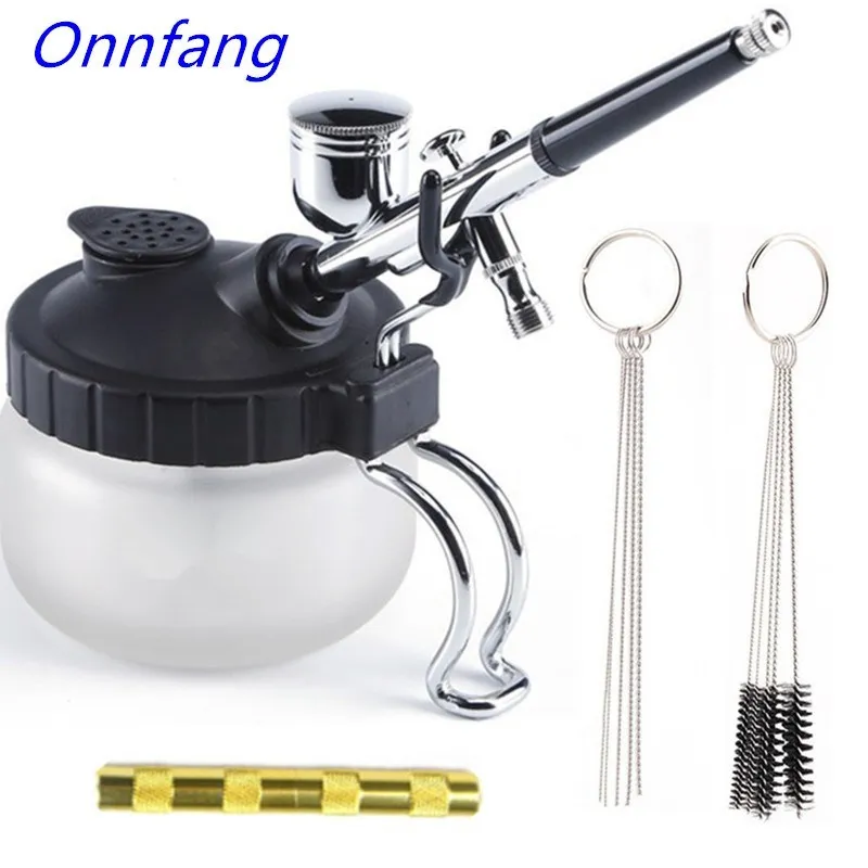 Airbrush Compressor Kit - Pot de nettoyage aérographe stabilisateur porte-bouteilles