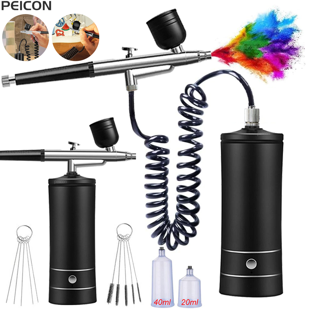 Airbrush Compressor Kit - Aérographe avec compresseur aérographe Portable peinture
