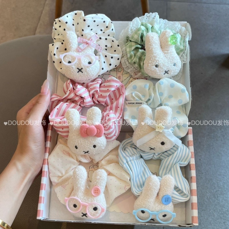 Model Kit Girls - Nouvelle élastique à cheveux Miffy mignonne,