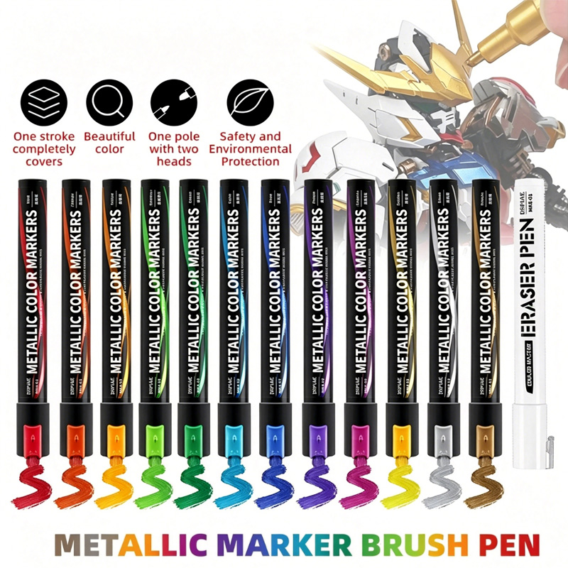 Model Kit Markers - Marqueurs métalliques, stylos de coloriage pour