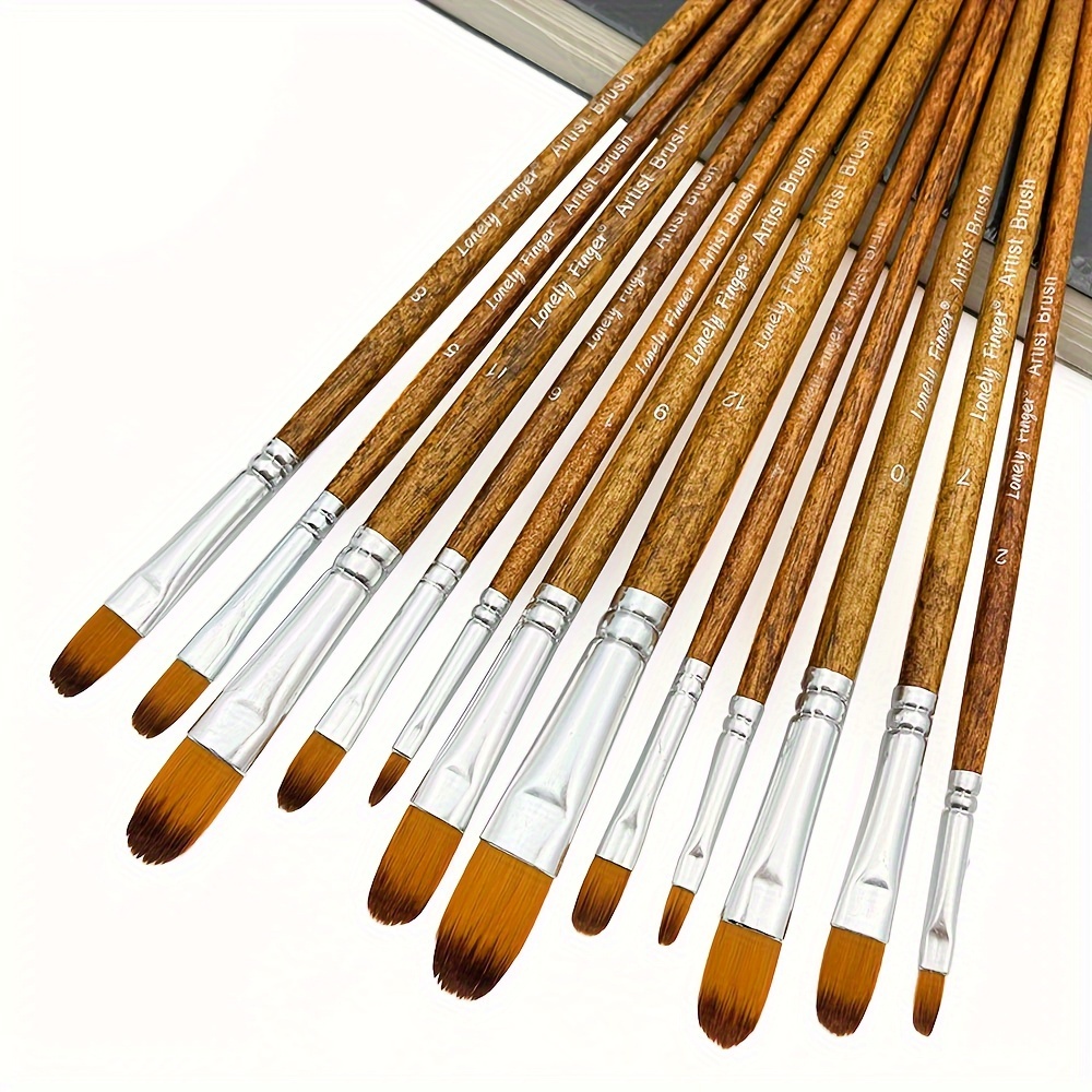 Model Kit Acrylic Paint - Ensemble de pinceaux de peinture Filbert