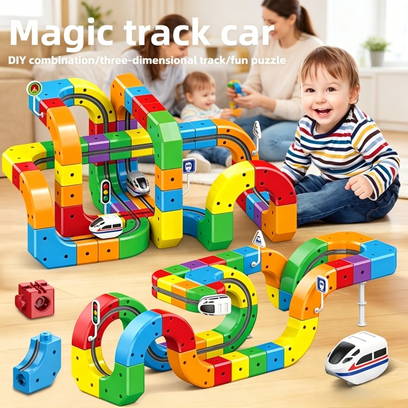 Model Kit Runner - Jouet de train magique à construire