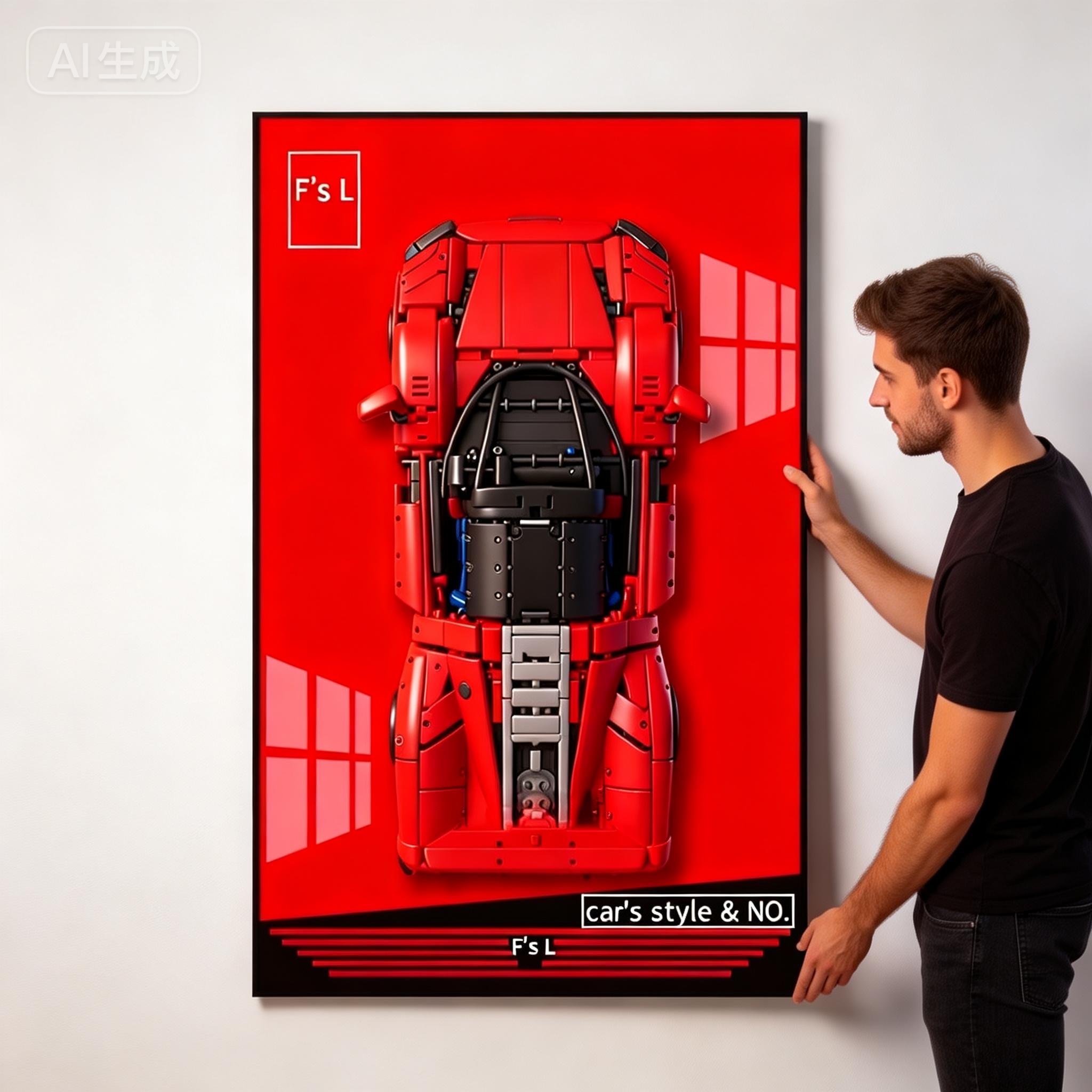 NOUVEAU Cadre photo mural pour - Model Kit Ferrari avis et prix